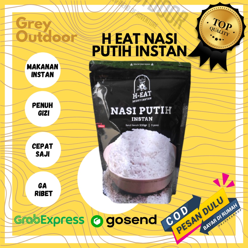 

H-EAT Nasi Putih Instan Makanan Instan Nasi Instan Ransum