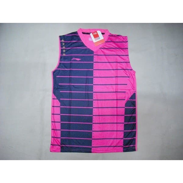 Baju Badminton Singlet BADMINTON / BULUTANGKIS Lining L.18 Navy Pink Murah