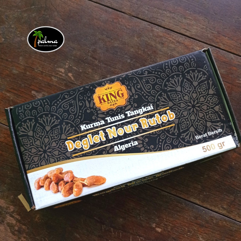 

King Kurma Tunis Tangkai (Deglet Nour Dates) Algeria 500 gram CV. Syifa Herbal Alami