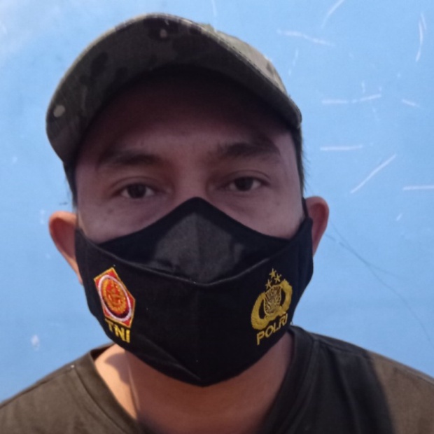 Jual Masker 3D Evo TNI POLRI Bordir 3 ply Diskon