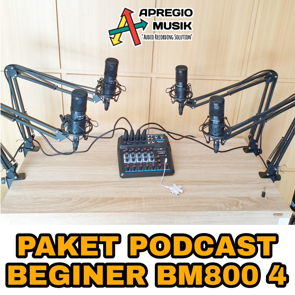 Paket Podcast 4 orang Murah lengkap Ashley Speedup 6 BM800