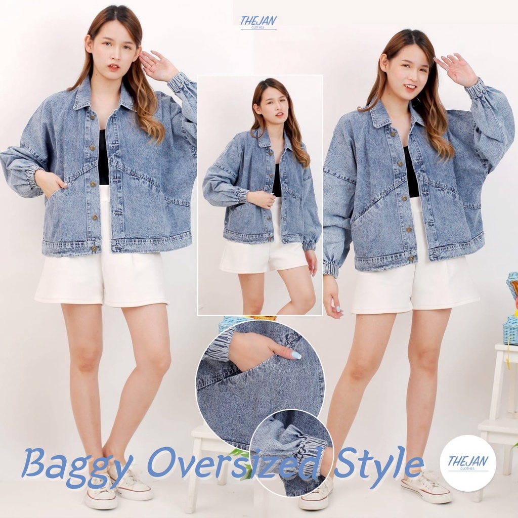 (ORIGINAL) Oversize cabera jacket jeans wanita by Genijeans