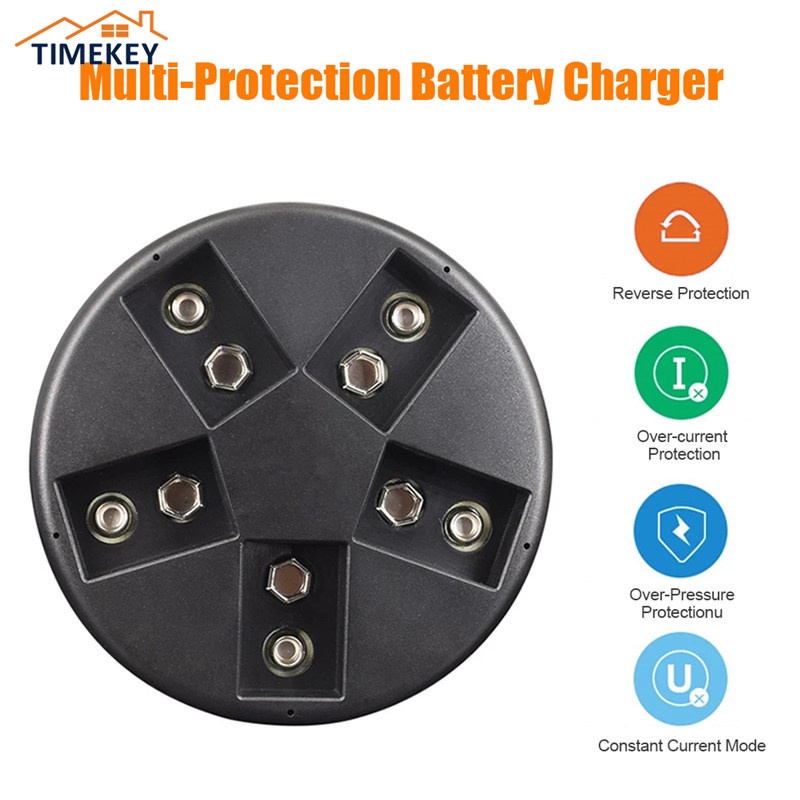 TK 9V 6F22 Smart Usb 9 Volt Rechargeable Battery Charger for 9V Ni-Mh Ni-Cd Lithium Rechargeable Batteries