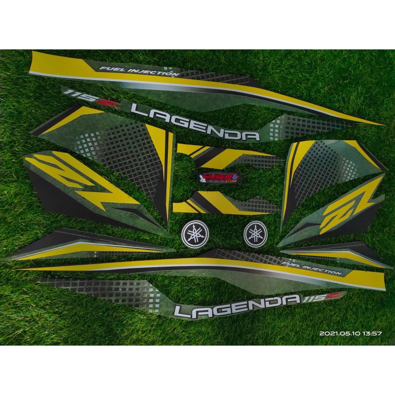 STRIPING TRANSPARAN JUPITER Z1 KUNING HITAM