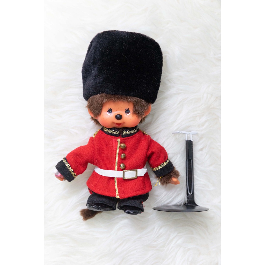 Peluche Monchhichi Garçon Sekiguchi - 20cm - Jeans Et T-shirt - Tétine Non Amovible - Cadeau Enfant