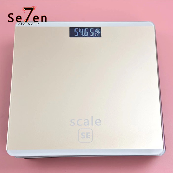 Timbangan Badan Digital Indikator Iscale SE Kaca Elektrik - gold