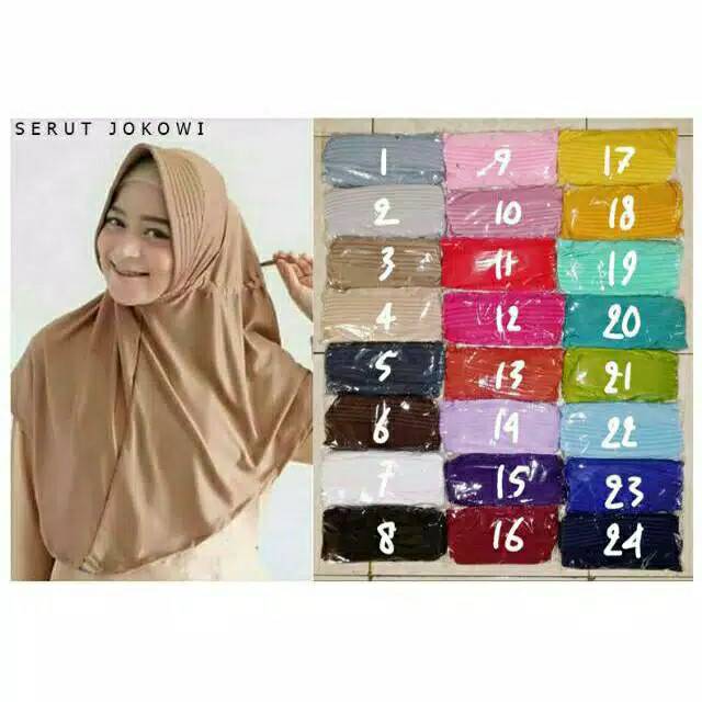 Jilbab serut jokowi /jilbab instant serut jokowi