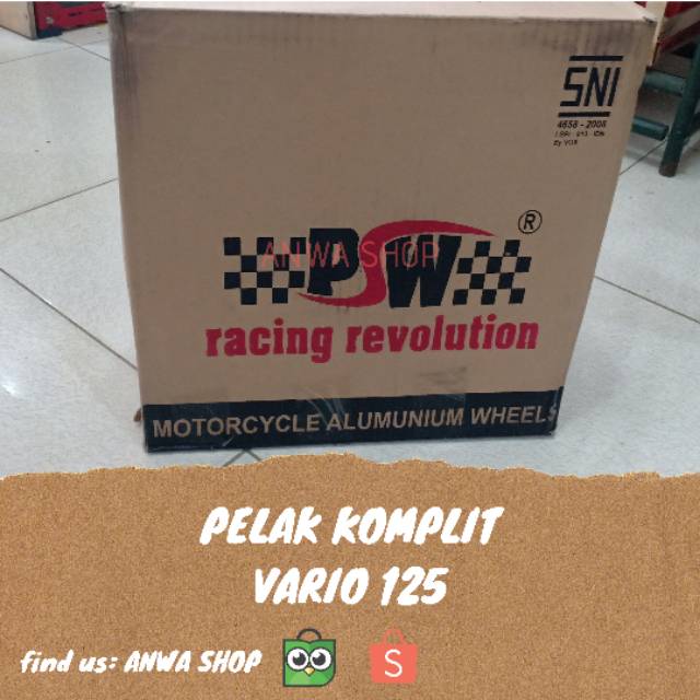 [MEDAN] PELAK/VELG RACING DEPAN &BELAKANG KOMPLIT VARIO 125 RING 14