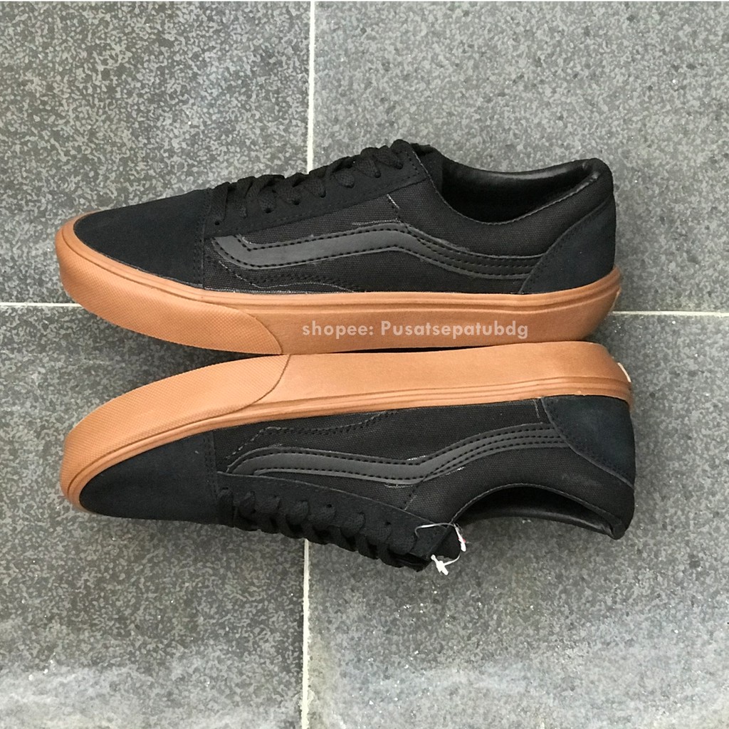 VANS OLSKOOL MONO BLACK GUM WAFFLE DT