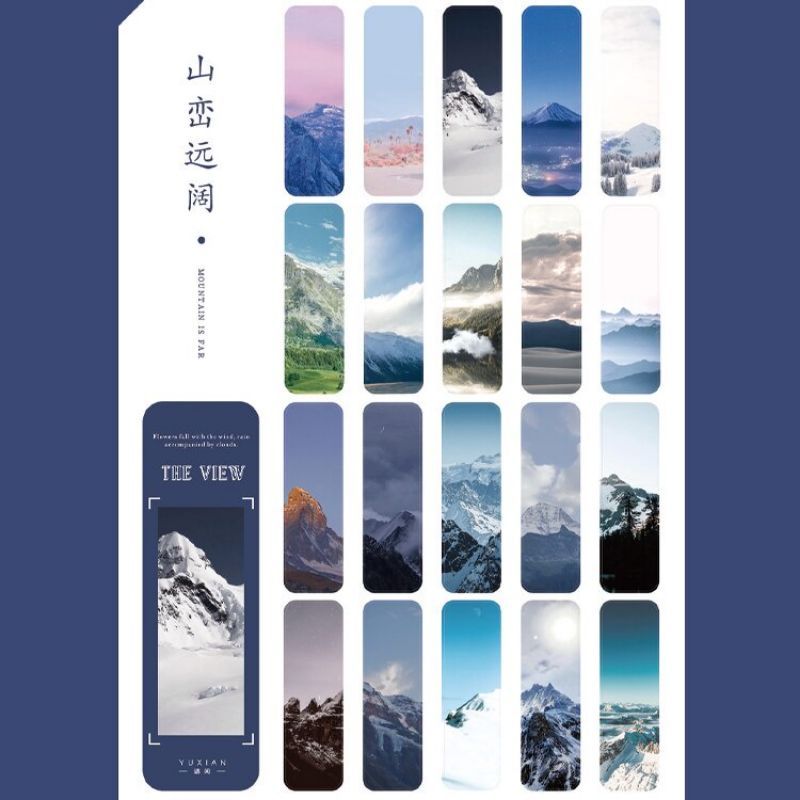 

1pcs Pembatas Buku / Bookmark View Mountain (Tidak Bisa Pilih Motif)