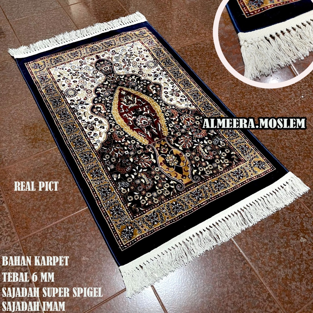 Sajadah Imam Bahan Tebal 6mm Super Exclusive Perlengkapan Sholat Pakaian Muslim Sejadah Jumbo