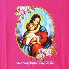 Kaos Oblong Katun Anak Katolik Gambar Sablon Bunda Maria Fatima AS 4 Sekolah Minggu Katolik Semarang