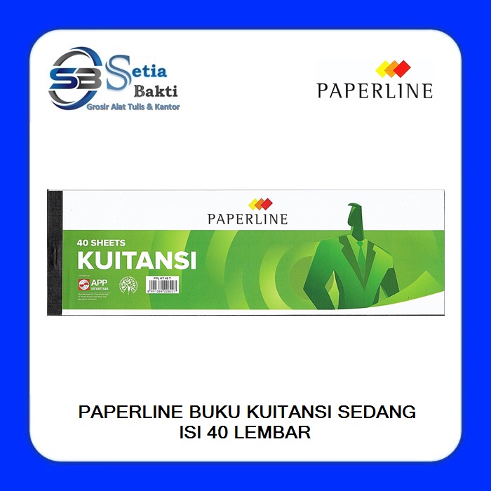 

PAPERLINE Kuitansi - Buku Kwitansi Sedang Isi 40 Lembar - 1 Pcs