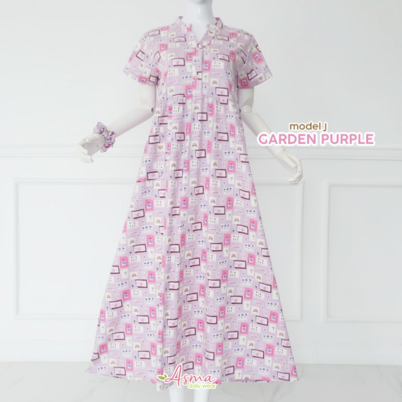 MODEL J GARDEN PURPLE Homedress Daster Asma daily wear Asma dailywear Asmadailywear