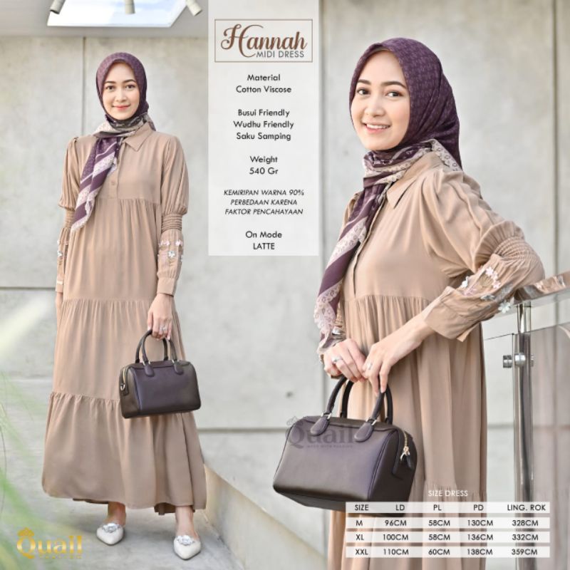 Quail hijab - Hannah midi dress