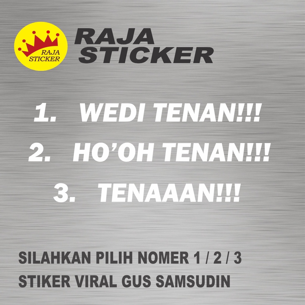 stiker cutting hooh tenan viral gus samsudin