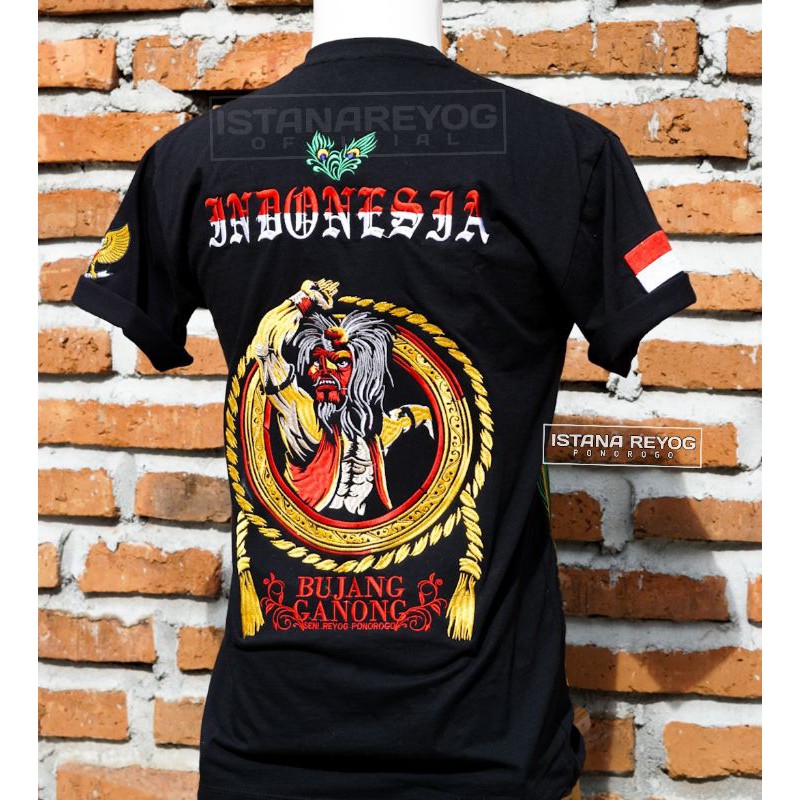 KAOS  BUDAYA BORDIR REOG PONOROGO / KAOS GANONG  / KAOS BORDIR REOG / BAJU REOG / KAOS BUJANGGANONG