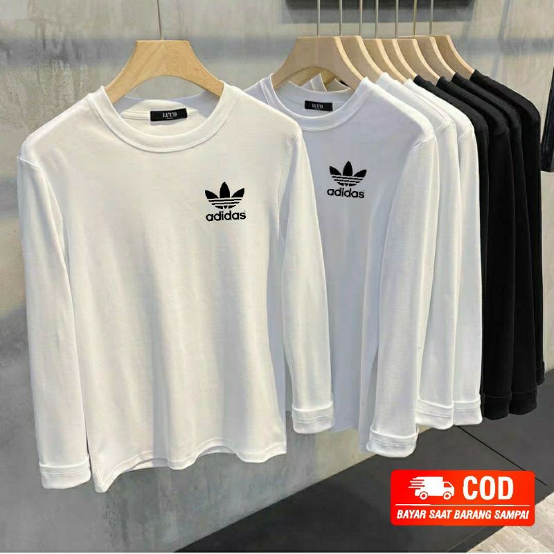 Kaos Lengan Panjang Pria ADIDAS Baju Kaos Lengan Panjang Pria Atasan Lengan Panjang Pria
