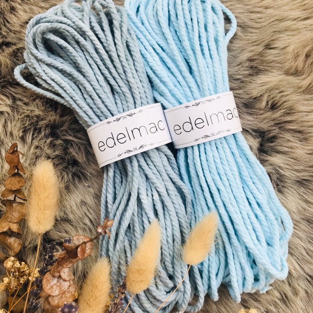 Tali Katun Macrame 4mm Baby Blue | Sky twist