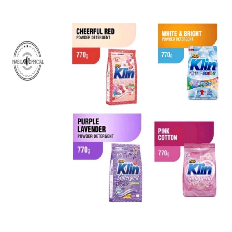 Soklin  So Klin softergent / Detergent bubuk 770gr ( GRATIS 1 Piring Cantik ) sabun cuci baju