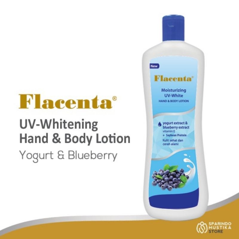 PLACENTA / FLACENTA HAND &amp; BODY LOTION 500 ML PUTIH / YOGHURT &amp; BLUEBERRY