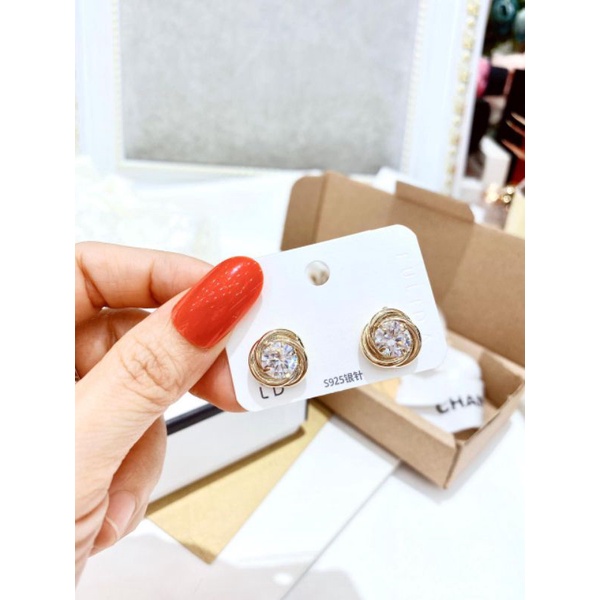 Anting Silver925 Perak platgold Premium Quality anti karat anti alergi 0021 earring silver925
