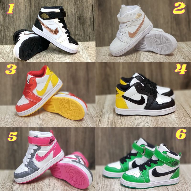 sepatu bayi nike jordn high n low size 19-35 real pict