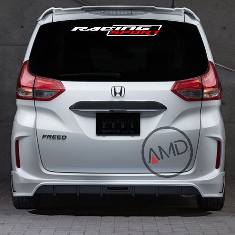 Stiker kaca depan sticker mobil stiker belakang mobil RACING SPORT 2 WARNA GOOD