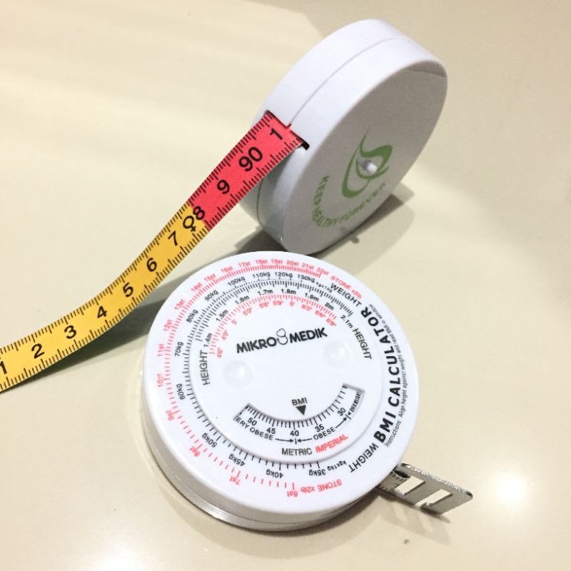 

Body Mass Index BMI Calculator 150cm Meteran / Metline Pengukur Lingkar Tubuh untuk Pengawas Diet