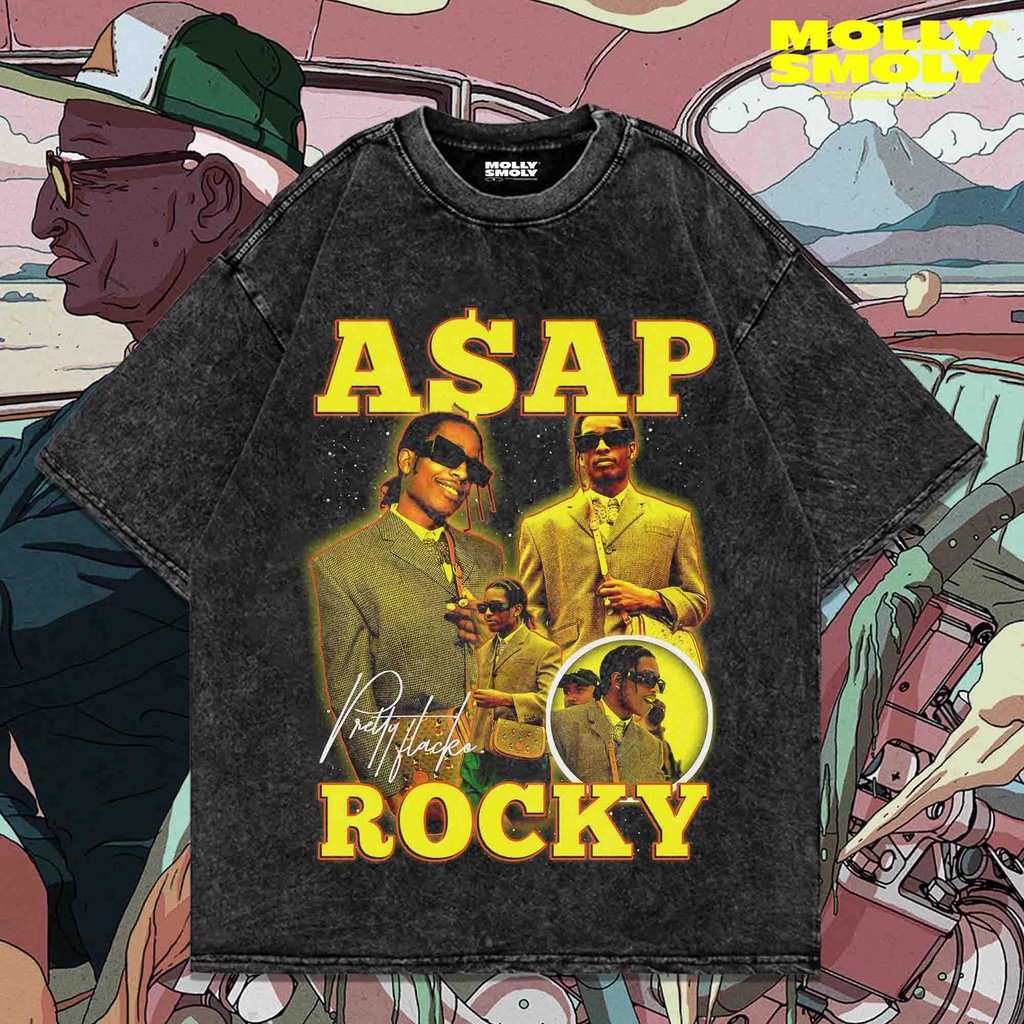 ASAP ROCKY WASHED T-SHIRT VINTAGE | KAOS WASHING ASAP ROCKY OVERSIZE | STONE WASH | ASAP ROCKY