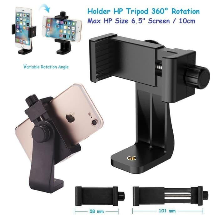Holder HP Universal 360 Putar Mount Holder Tripod Tongsis Baut