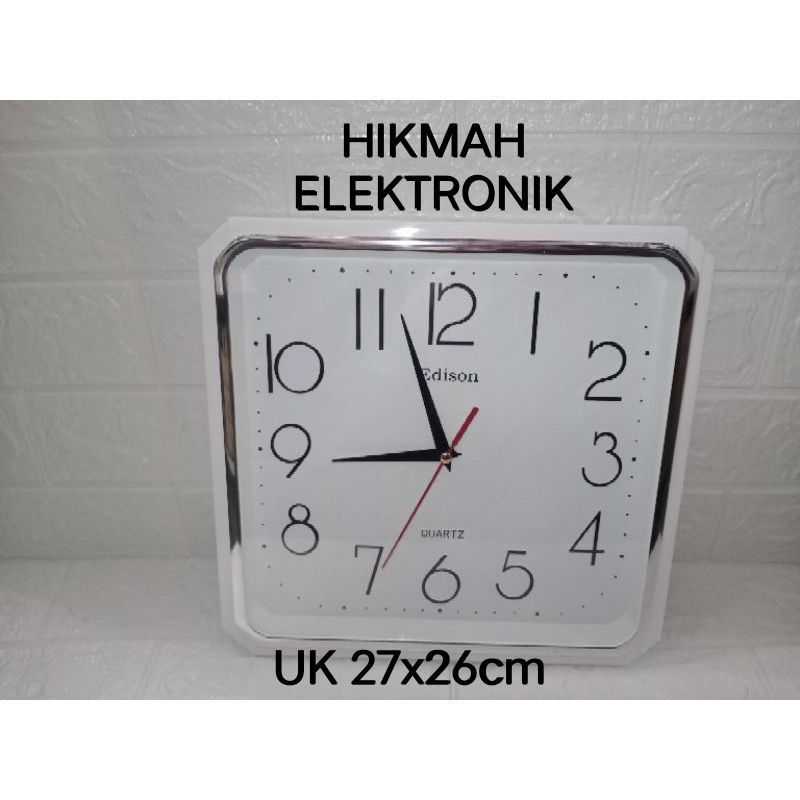 jam dinding EDISON EDW-27 T25/jam dinding kotak/jam dinding bagus