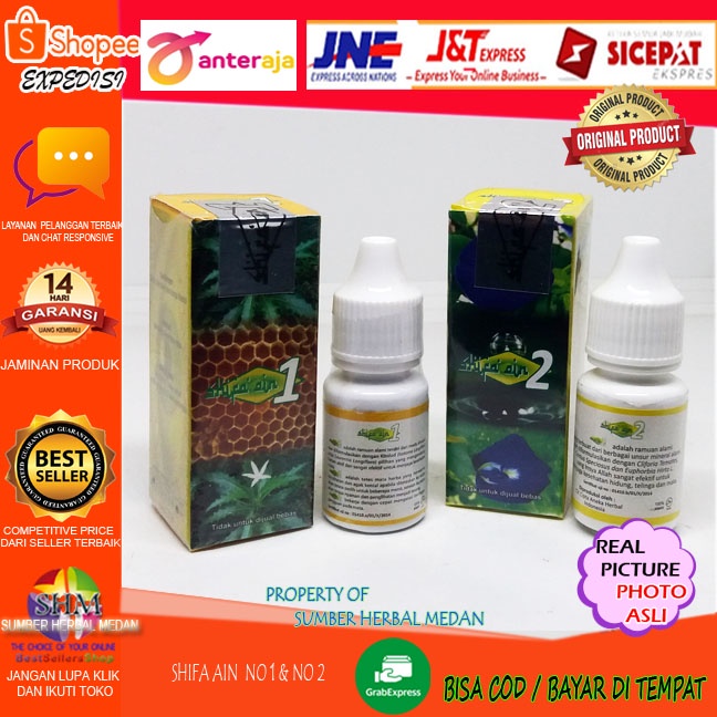 Herbal Obat Tetes Mata Shifa Ain 1(perih) & Shifa Ain 2 (tidak perih)