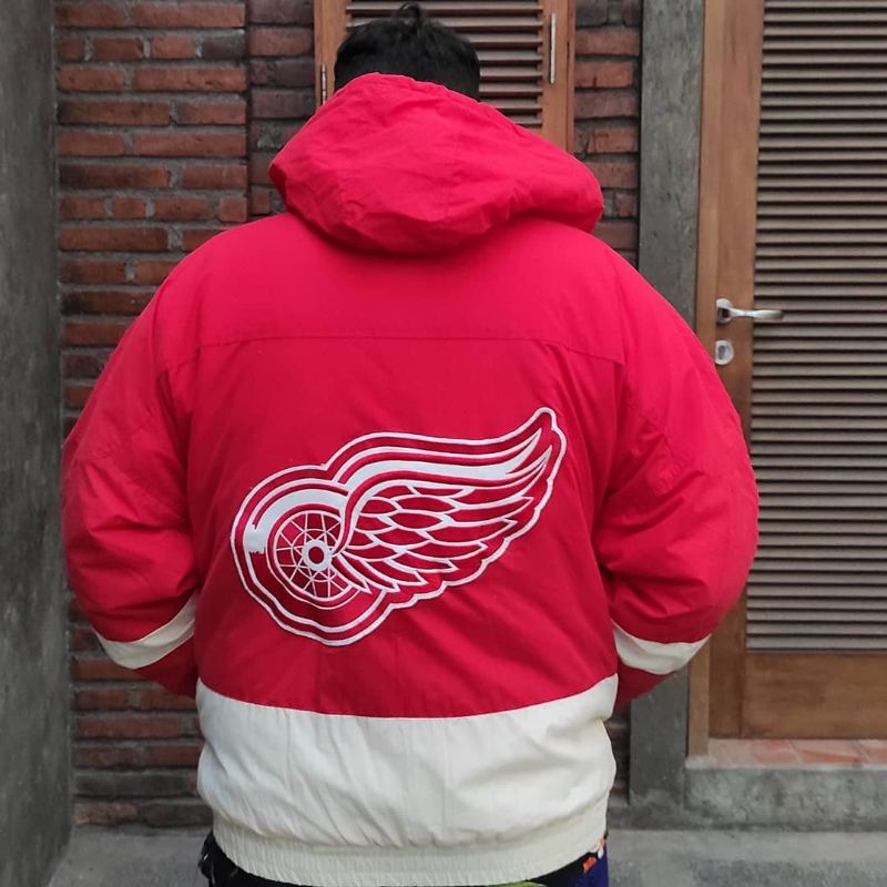 jaket vintage kaos celana crewneck hoodie second starter Detroit red wings NHL Team by Apex One