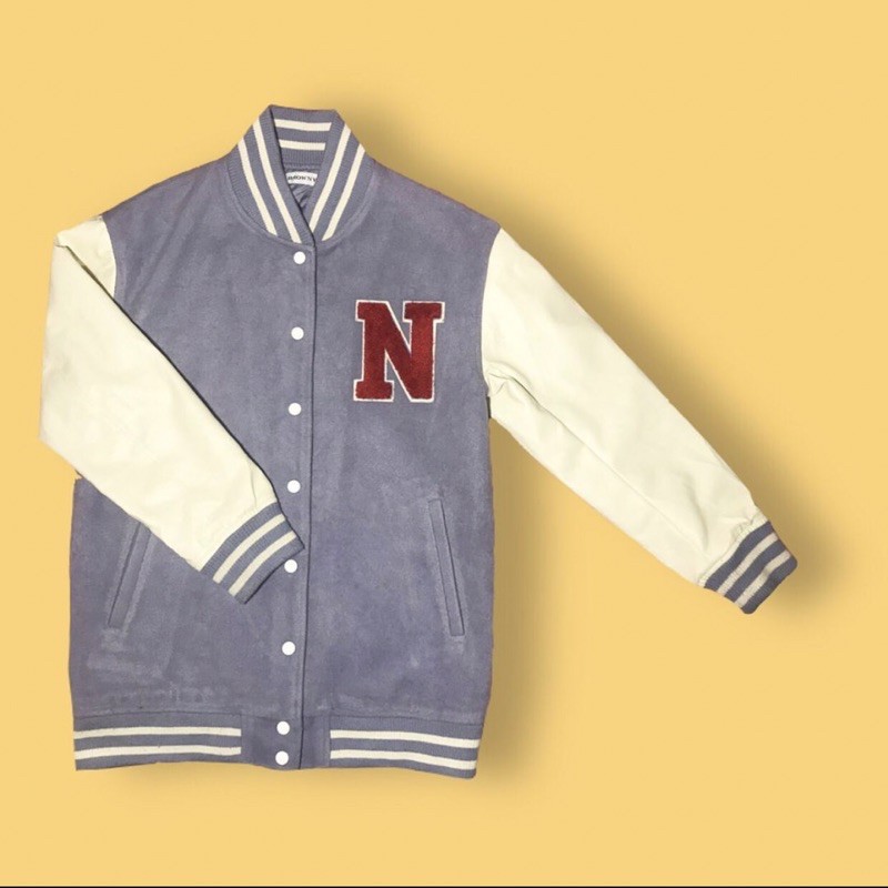 Browny Varsity Jacket (Leather Sleeve)