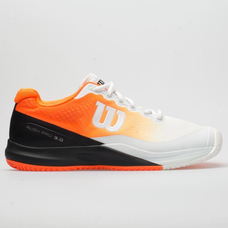 Sepatu Tennis Pria Wilson Rush Pro 3.0 White Orange Import Premium BNIB
