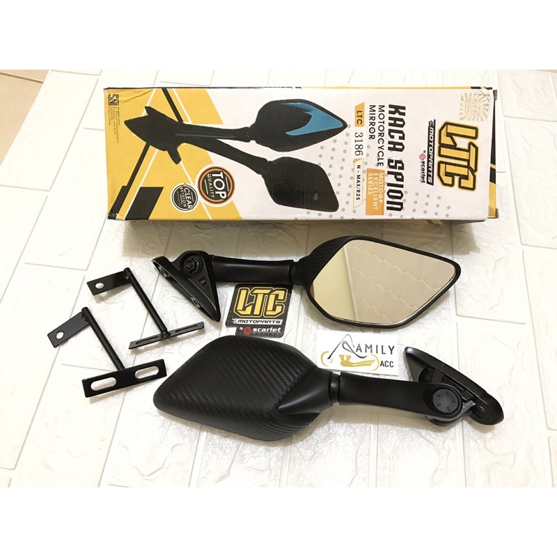 Spion R25 SB Tangkai Pendek Carbon Motor Nmax Lexi Pcx R15 V2/V3 R25y