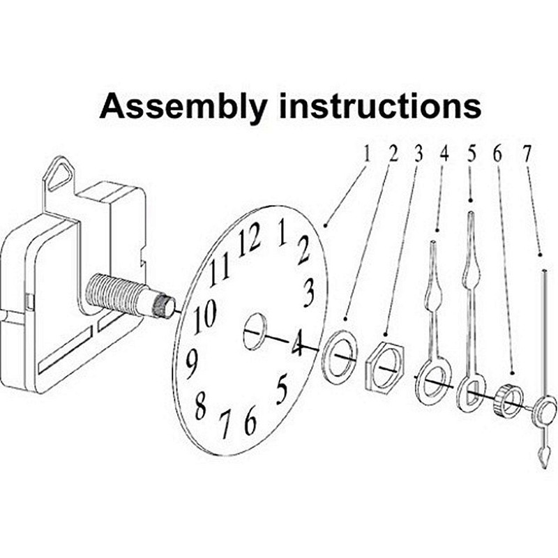 Mesin Jam Dinding DIY Replacement Silent Quartz