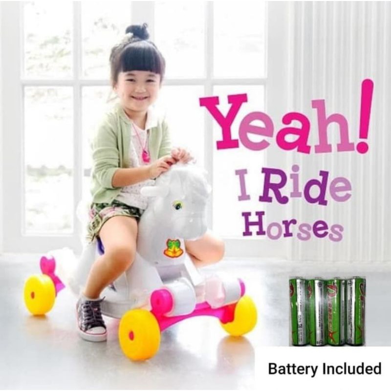 MAINAN KUDA DORONG BISA AYUN KUDA PUTIH