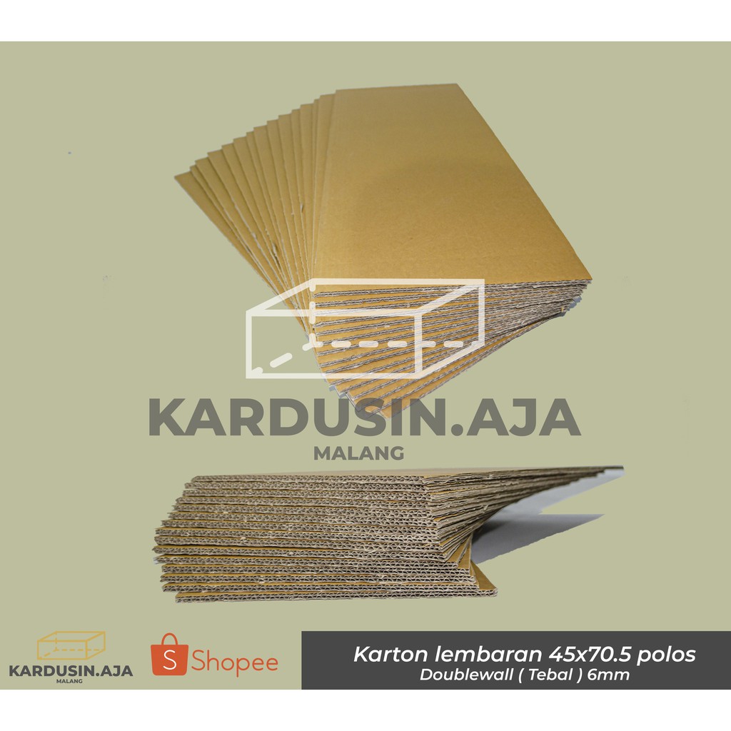 Jual Kardus Karton Lembaran Tebal Doublewall Polos Ukuran 45x70.5cm ...