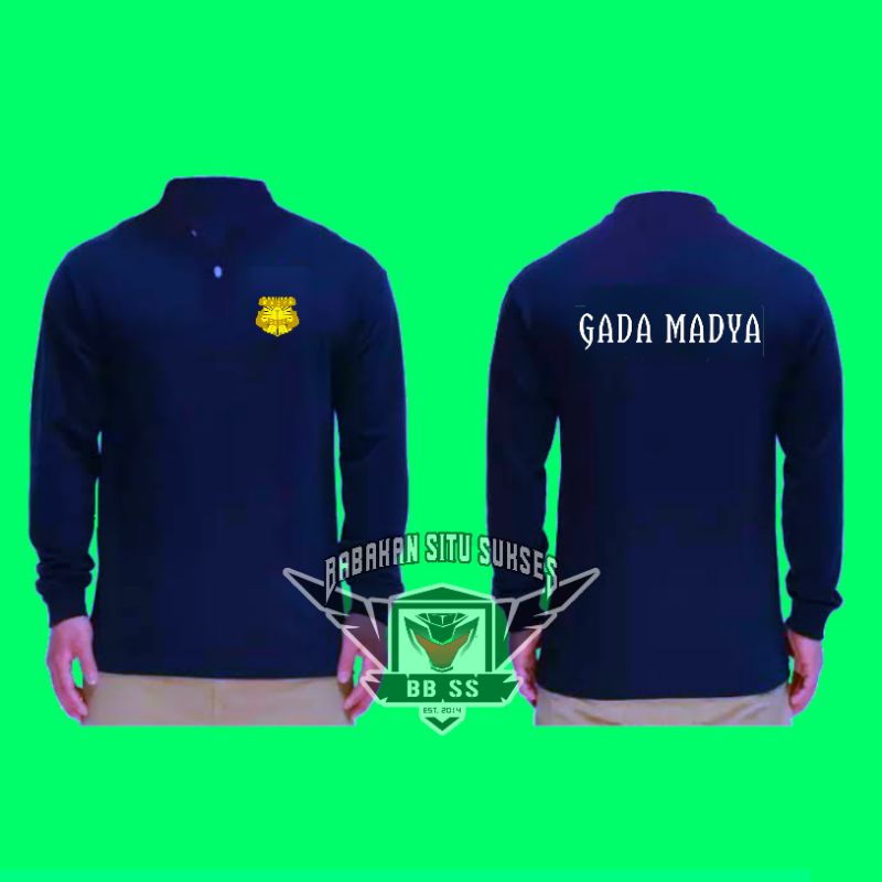 Polo Shirt Kaos Kerah Polo Gada Madya Lengan Panjang