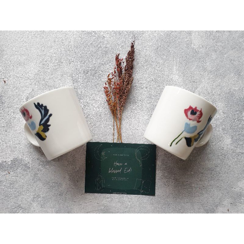 Piring keramik - pink rose | Hampers keramik lebaran