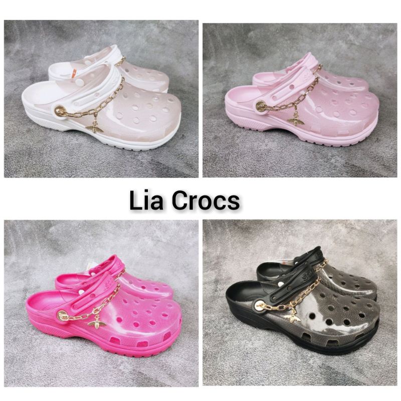 Crocs translucent / crocs Classic translucent / Sandal crocs classic collab wanita