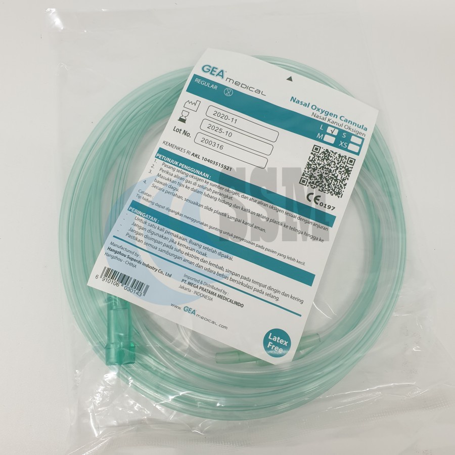 Nasal Cannula Oxygen Dewasa GEA / Nasal Cannula Dewasa