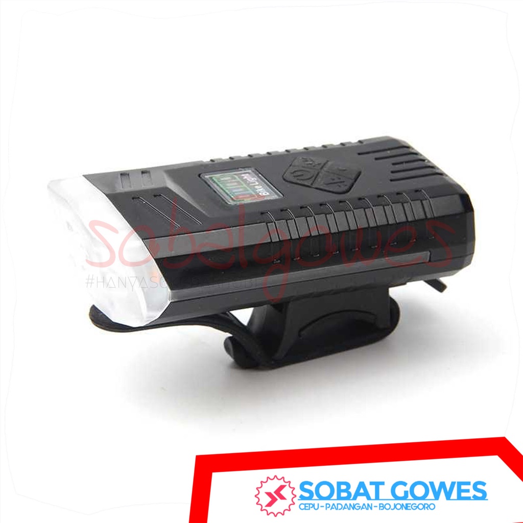 LAMPU DEPAN SEPEDA ADA BEL KLAKSON SUPER TERANG DAN LAMPU KABUT RECHARGEABLE CAS ISI ULANG Powerbeam