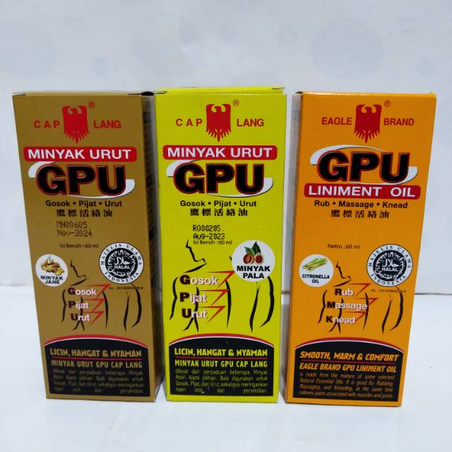 GPU Minyak urut cap lang 30 ml 60 ml 100 ml