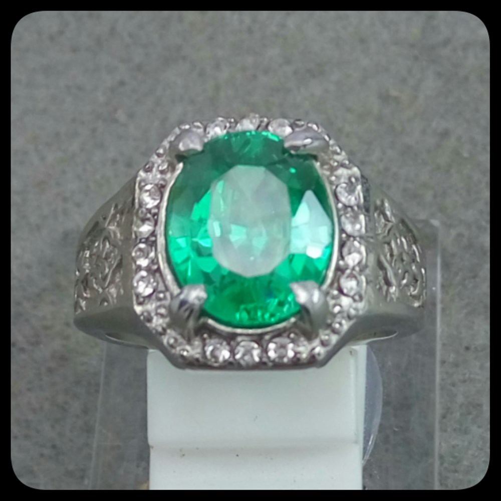 CINCIN PERMATA GREEN AQUAMARINE