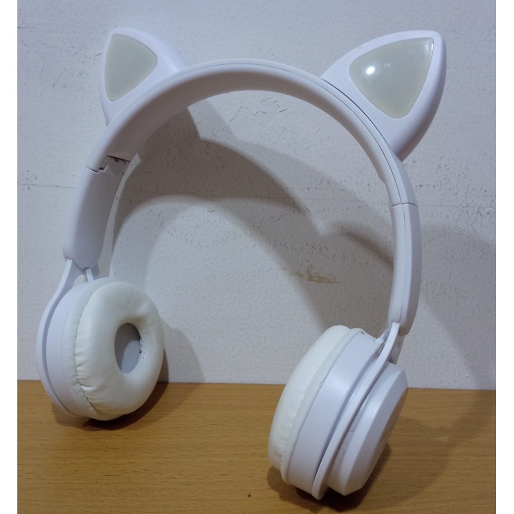 NEW Headphone Wireless Y08 Telinga Kucing Bluetooth 5.0 Headphone Macaron Y-08 Ear Cat