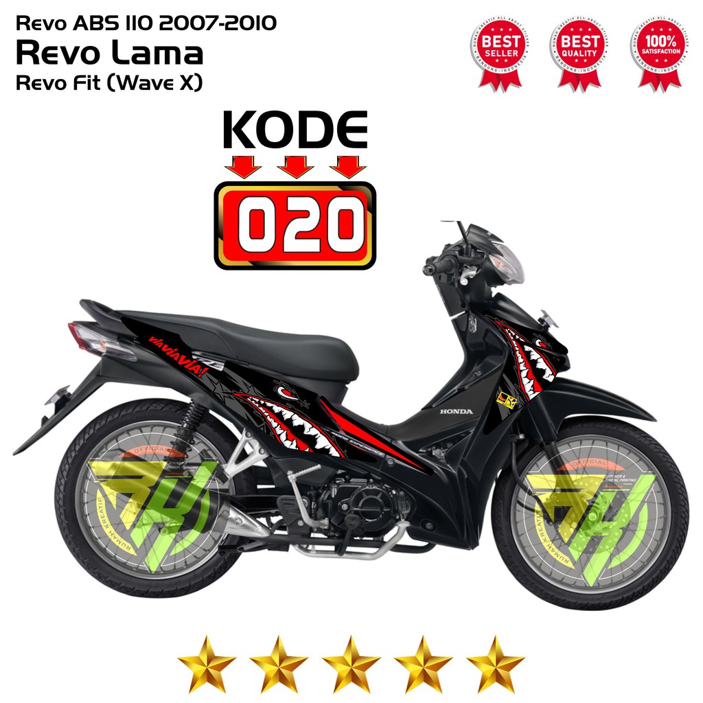 Jual Revo ABS 110 2007 2010 Revo Lama Revo Fit Wave X STRIPING VARIASI STIKER RK A Indonesia Shopee Indonesia
