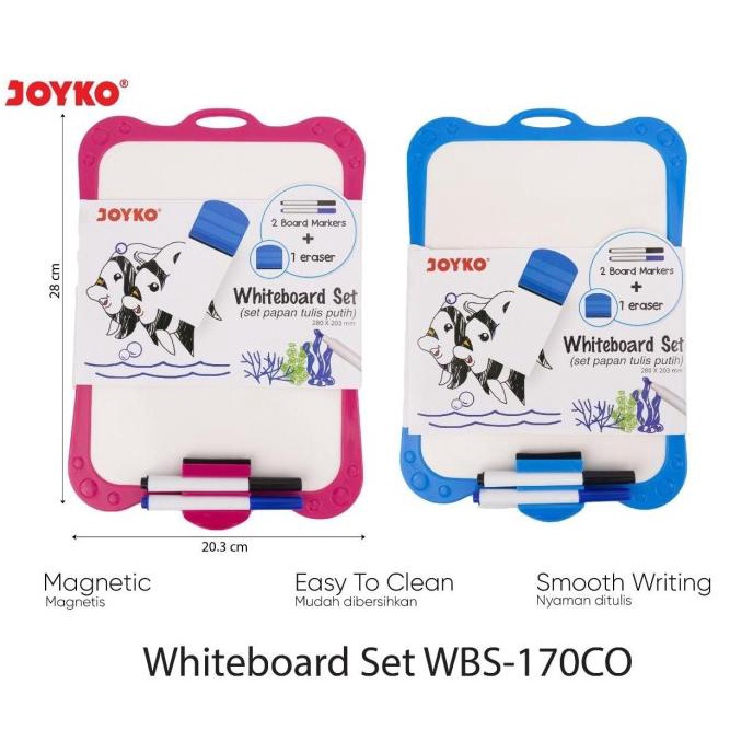 

><><><] Papan Tulis Putih Set Whiteboard Set Joyko WBS-170CO